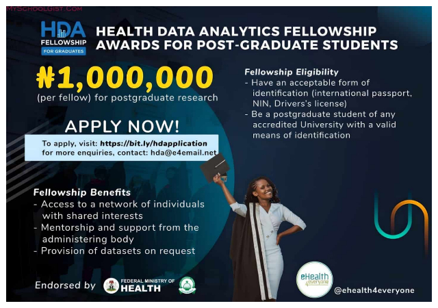 Applications for Graduate Fellowship Opportunity in Health Data Analytics now open